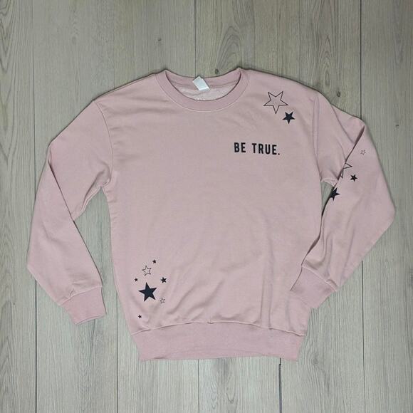 Four Hearts Shop lt pastel pink sz Large "be kind" sweatshirt - Picture 1 of 6
